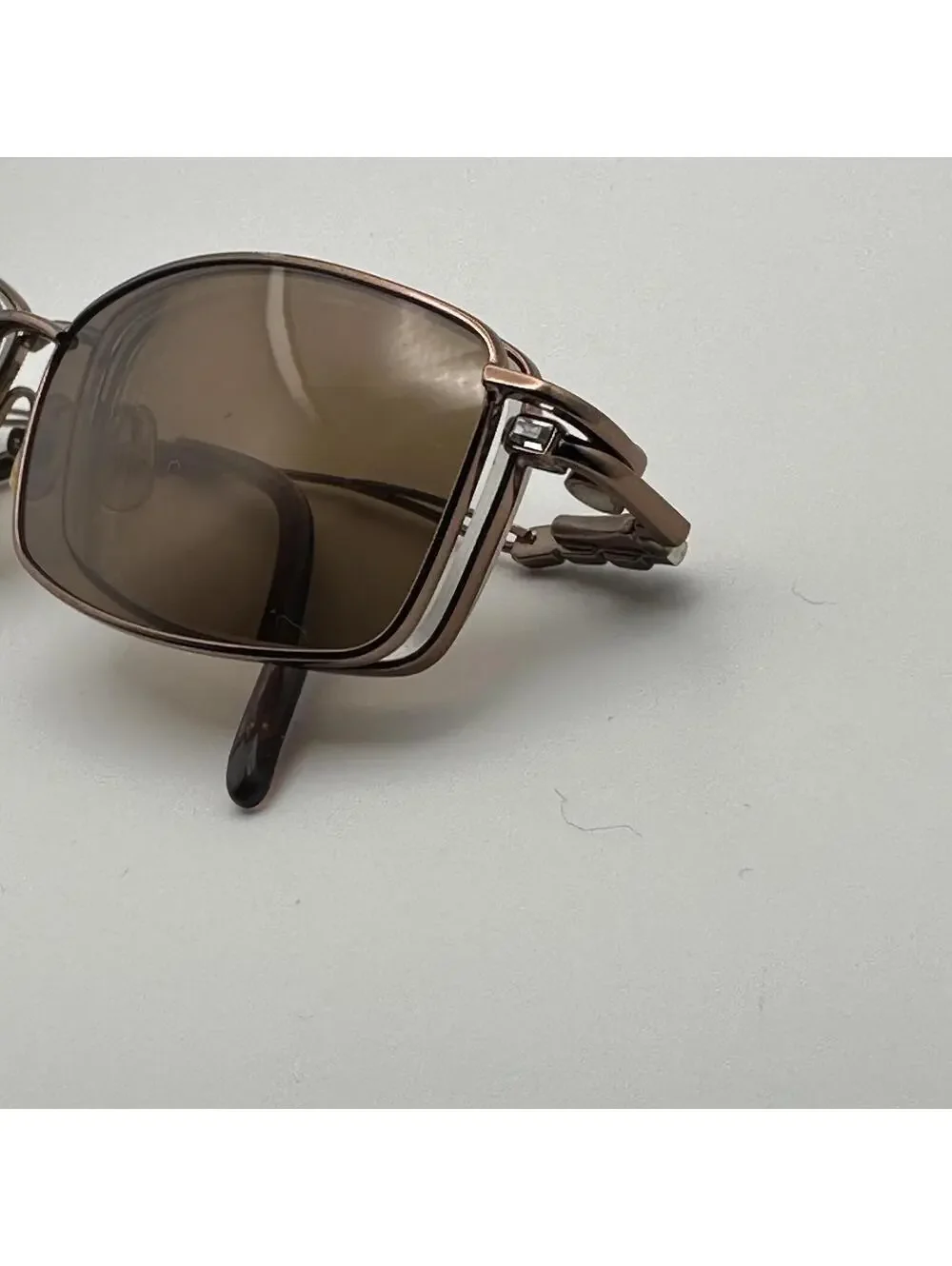 Takumi Rectangular Metal Prescription Glasses Frame with Clip-On Sunglasses